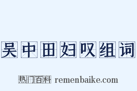 吴中田妇叹组词是什么意思的图片